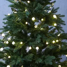 MARELIDA LED Lichterkette BERRY - 120 weiße Kugeln - 3 unterschiedliche Größen - L: 9m - ...