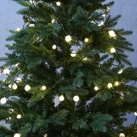 MARELIDA LED Lichterkette BERRY - 120 weiße Kugeln - 3 unterschiedliche Größen - L: 9m - ...