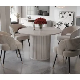 idohome Esstisch Ø 120 cm beige