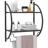 Costway Handtuchablage Wandmontage Schwarz