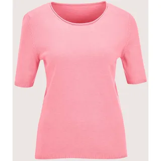 Madeleine Twinset Basic Strickjacke mit Halbarmpullover Rosa 48