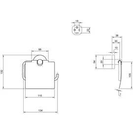 Villeroy & Boch Elements Tender 134x132x38mm, mit Deckel, chrom