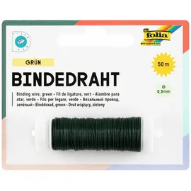 Folia Bindedraht Blumendraht 0,3 mm 50 m grün