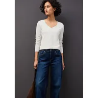 STREET ONE Shirt mit Herzausschnitt - Weiß