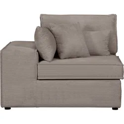 Sofaelement RAUM.ID "Enid", grau (taupe), B:128cm H:75cm, 100% Polyester, Polsterelemente, als Teil eines Modulsofas, fester Sitzkomfort