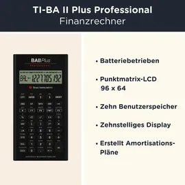 Texas Instruments TI-BA II Plus Professional Schwarz