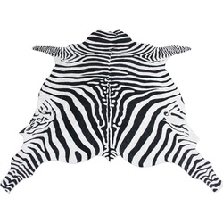 Teppich BRUNO BANANI "Zebra" Teppiche Gr. B/L: 120 cm x 155 cm, 6 mm, 1 St., schwarz-weiß (weiß, schwarz) Designer-Teppich Kurzflorteppich Möbel Teppich Esszimmerteppiche Teppiche Druckteppich in Fellform, Zebra-Optik, angenehme Haptik