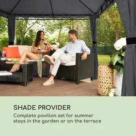 Blumfeldt Mondo Gartenpavillon Partyzelt Gazebo 295x262x295 Stahl Polyester