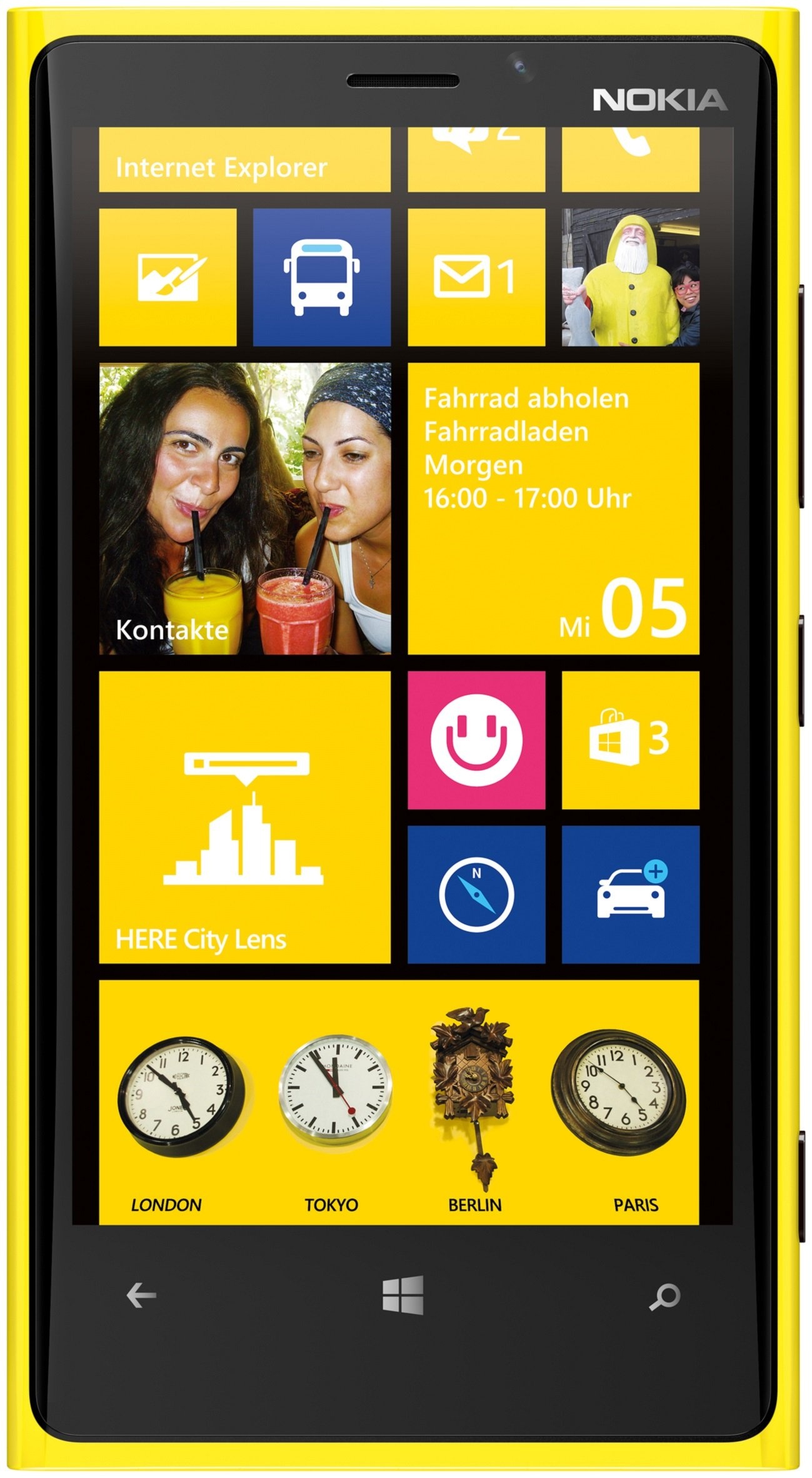 Nokia Lumia 920 Smartphone (11,4 cm (4,5 Zoll) WXGA HD IPS LCD Touchscreen, 8 Megapixel Kamera, 1,5 GHz Dual-Core-Prozessor, NFC, LTE-fähig, Windows Phone 8) gloss yellow