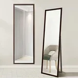 Famanu Standspiegel – Vielseitig als Wand- oder Standspiegel – 40 x 150 cm – Schwarz – Dekorativer Spiegel für Schlafzimmer, Wohnzimmer, B...
