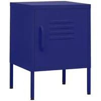 VidaXL Nachttische 2 Stk. Marineblau 35x35x51 cm Stahl