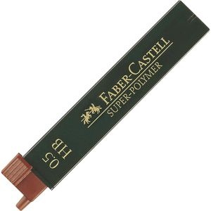 Faber-Castell Druckbleistiftminen 120500, HB, Super-Polymer, 0.5mm, 12 Stück