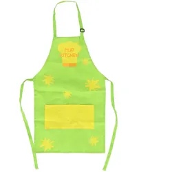 Matschküchenschürze Kinder, wasserabweisende Kinderschürze für Matschküche, gelb-grün, verstellbar