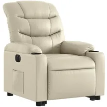 vidaXL Relaxsessel mit Aufstehhilfe Elektrisch Kunstleder 93 x 99,5 x 0 cm Creme