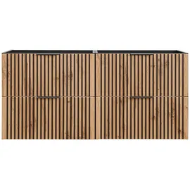petits-meubles Waschtischunterschrank 120,4 x 57 x 46 cm Schwarz