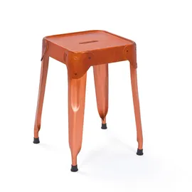 Interlink Hocker 4er-Set Leder 35 x 45 x 35 cm Braun