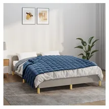 vidaXL Gewichtsdecke Blau 138x200 cm 10 kg Stoff
