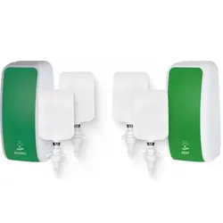 Blanc HYGIENIC KOMPLETT-SET HANDHYGIENE SENSOR: Desinfektionsspender SENSOR + 2 Kartuschen & Schaumseifenspender SENSOR + 2 Kartuschen