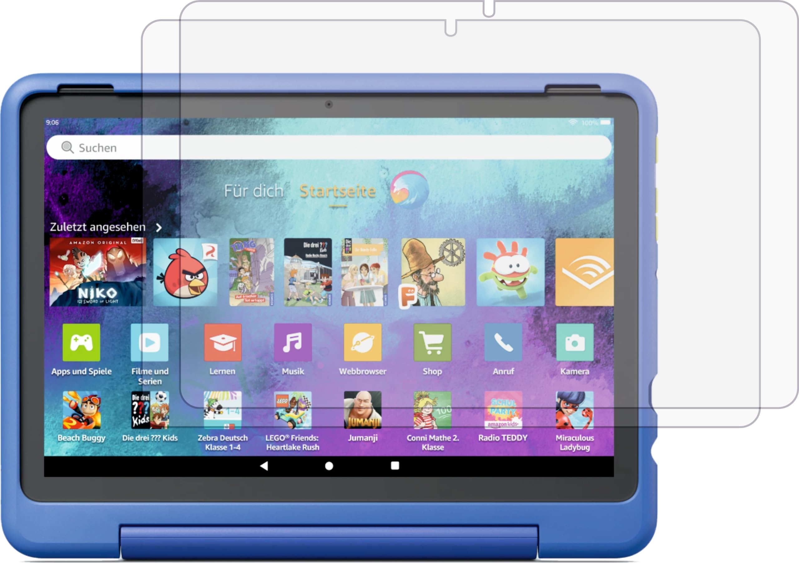 4ProTec | 2x Display-Schutz-Folie MATT für Amazon Fire HD 10 Kids Pro-Tablet 2023 13. Generation