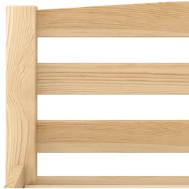 vidaXL Massivholzbett 90 x 200 cm Braun