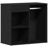 vidaXL Schwarzer Eichen-Kosmetikschrank 80x40x75 cm aus Holzwerkstoff