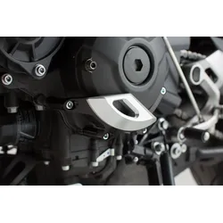 SW-Motech Motorgehäusedeckel-Schutz - Schwarz/Silbern. MT09/Tracer,Tracer900/GT,XSR900., schwarz-silber