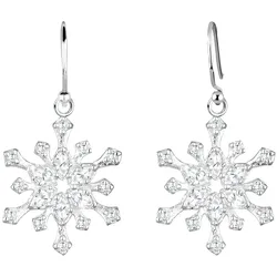 Elli Schneeflocke Winter Zirkonia 925 Silber Ohrringe   Damen 