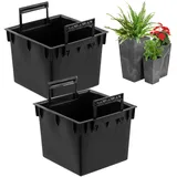 Botle Set 2 Topfeinsätzen 26 x 26 x 20,5 cm Schwarz