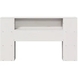 vidaXL Kopfteil mit Stauraum Weiß 120 cm Massivholz Kiefer