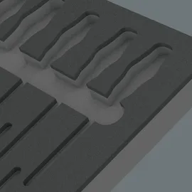 WERA Schaumstoffeinlage ohne Bestückung 344 x 392 x 30 mm grau/schwarz