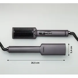 Medion HB1 (Glätteisen & Haarbürste, Haarglätter mit Ionen-Technologie, 5 regelbare Hitzestufen, 165°-210°. Ideal kombinierbar mit unserem Haartrockner) grau