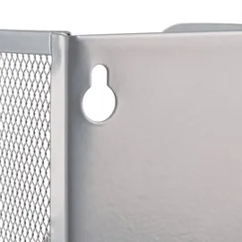 Relaxdays Stehsammler Metallgeflecht Silber