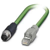 Phoenix Contact 1403496 M12 / RJ45 Netzwerkkabel, Patchkabel CAT 5, CAT 5e SF/UTP 3.00m Grün Flammw