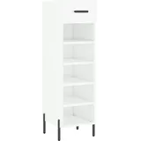 vidaXL Schuhschrank Hochglanz-Weiß 30x35x105 cm Holzwerkstoff