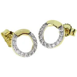 Paar Ohrstecker OSTSEE-SCHMUCK "Ostsee-Schmuck Ohrstecker Meva Ohrstecker Meva", gelb, Ohrringe, Damen, 8mm rund, Gelbgold 333