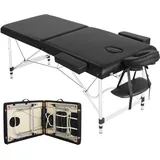 Massageliege Alu Massagetisch Klappbar Massagebett Massagestuhl mit 2 Zonen höhenverstellbar mit Tragetasche, belastbar bis 250kg - Yaheetech