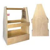 KF-Holz Pilsträger für 6 Flaschen 0,33lt - Männerhandtasche aus Holz - Flaschenträger - passendes Geschenk für Vatertag und Geburtstag