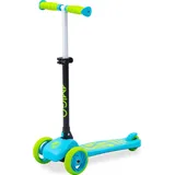 AMIGO Twister faltbarer 3-Rad-Kinderroller mit Fußbremse blau/lime