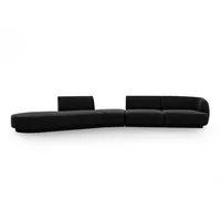 Micadoni Sofa Miley, modular 5-Sitzer schwarz