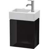 Duravit Waschtischunterschrank 1 Tür 36,4 x 40 x 24,1 cm Schwarz Hochglanz