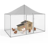 IDMarket - Voliere 6 m2 Gitterpark 3 x 2 M Hühnergehege für Hinterhoftiere