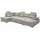 ed exciting design MEDAN Wohnlandschaft Taupe, & Ausziehbares Sofa mit Schlaffunktion und Bettkasten - 324 x (218) cm, (B/H/T)