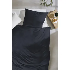 Primera Uni Luxus-Satin Schwarz 200 x 200 cm + 2 x 80 x 80 cm