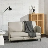 [en.casa] Schlafsofa Polstersofa 2-Sitzer Couch Stoffsofa Wohnzimmersofa Beige