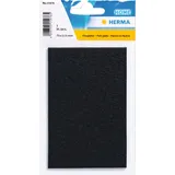 Herma 15476 Filzgleiter Selbstklebend Schwarz Rechteckig, 75 x 115 mm, ablösbar, Möbelgleiter für Stühle Möbel, Bodengleiter aus Filz für Laminat Parkett Hartholzböden