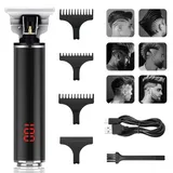 Haarschneidemaschine Profi Detailer Haarschneider Herren Electric Haartrimmer, Kabelloser Präzisionstrimmer Konturenschneider Easy Trim Rasierer mit LED-Display,T Blade Trimmer für Männer