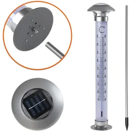 Spetebo Gartenthermometer XXL Silber 112