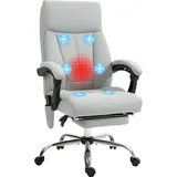 Vinsetto Bürostuhl mit Massagefunktion, Ergonomisch Schreibtischstuhl mit Liegefunktion, Lendenheizung, Höhenverstellbar Computerstuhl mit