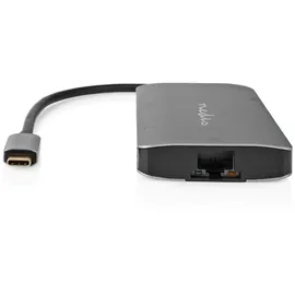 Nedis USB Multi-Port-Adapter USB 3.2 Gen 1 USB-CTM Stecker, HDMITM Ausgang, Micro SD, RJ45 Buchse, SD, USB-CTM Buchse, 3x USB-A Buchse, 5 Gbps