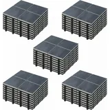 40 klickbare Terrassenplatten aus schwarzem Stein Grau